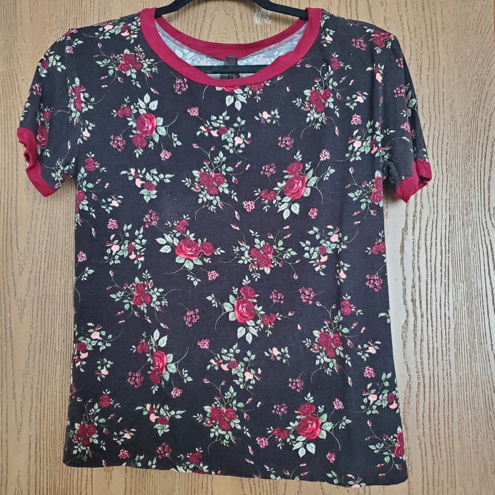 Floral Ringer Tee - Picture 4 of 6